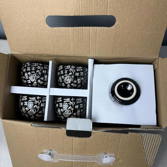 VTG Hand Crafted Asian Ceramic Tea Set 5pc. HARMONY NIB - Picture 2 of 6